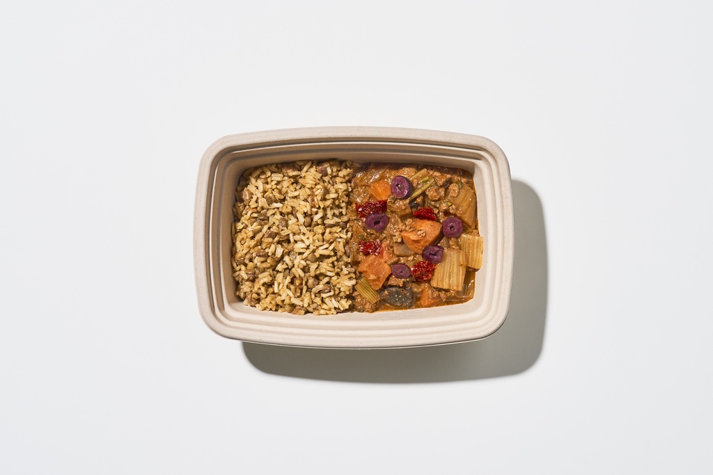 Hearty Beef Stew With Brown Rice Lentil Pilaf